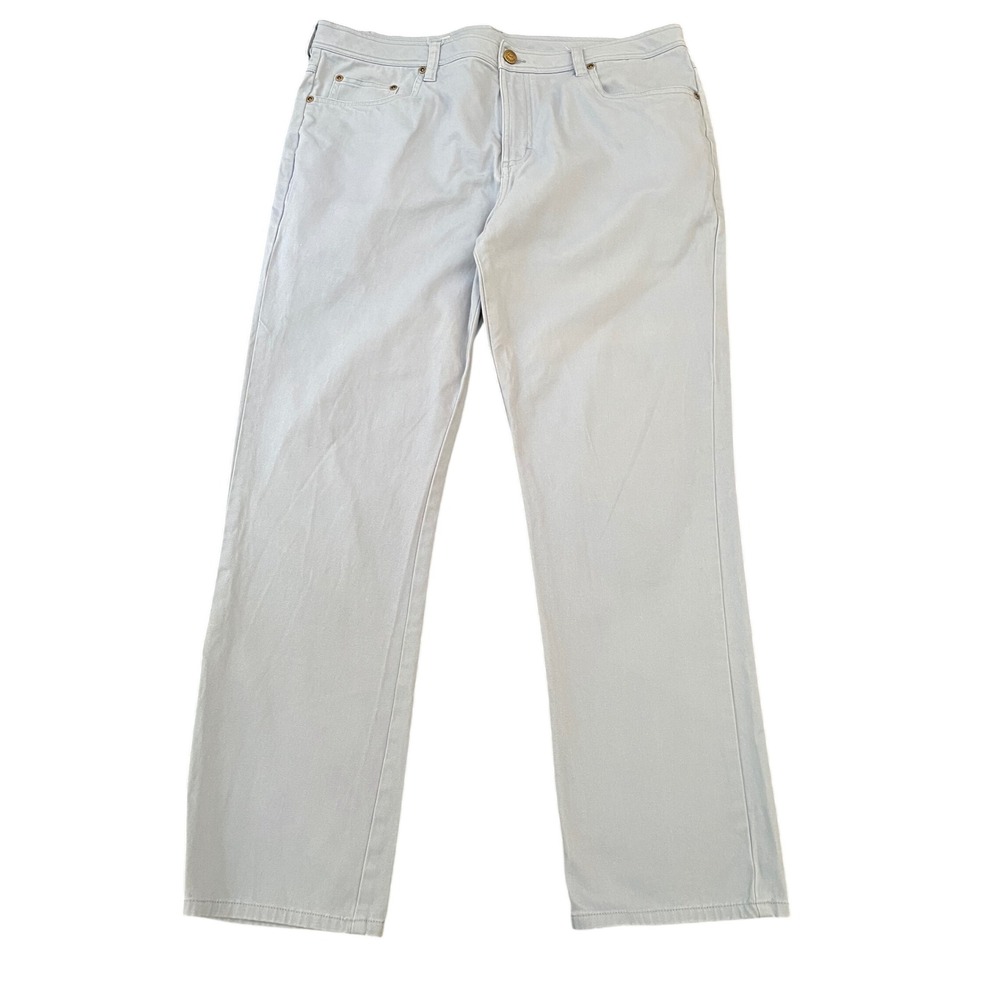Onward Reserve Five Pocket Pants Mens 38x30 Light Blue Golf Twill‎ Chino